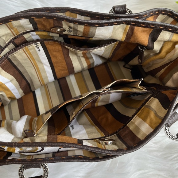 Brighton - Floral Shoulder Bag. Cream/Brown - Picture 3 of 8